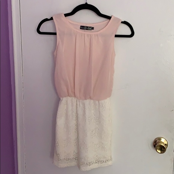 Pink and white lace Crystal Doll dress from Macy’s - Picture 1 of 4